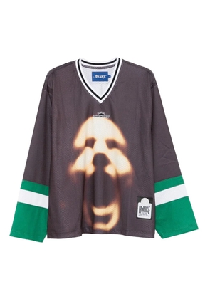 Awake NY face-print long-sleeve T-shirt - Brown