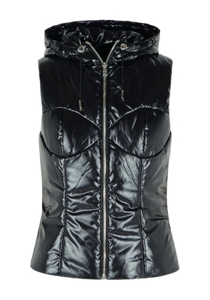 Coperni drawstring-hood zip vest - Black