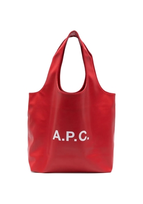 A.P.C. logo-print tote bag - Red