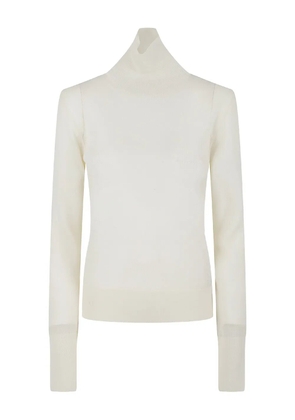 Ermanno Scervino funnel-neck wool top - White