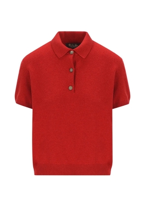 Loro Piana cashmere polo top - Red