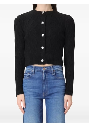 PINKO cable-knit embellished cardigan - Black