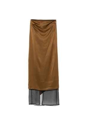 Esse Studios Cartia column midi dress - Brown