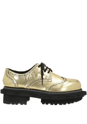 Comme des Garçons TAO full-brogue platform derby shoes - Gold