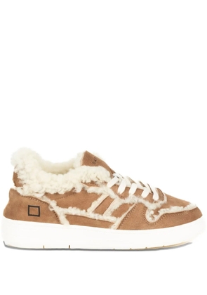 D.A.T.E. Court 2.0 shearling leather sneakers - Brown
