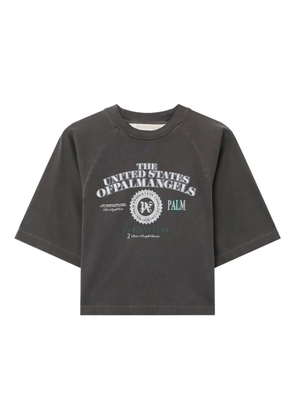 Palm Angels dollar-print T-shirt - Grey