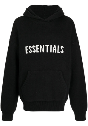 FEAR OF GOD ESSENTIALS logo-intarsia hoodie - Blue