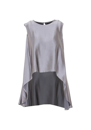 Eleh asymmetric round-neck top - Grey