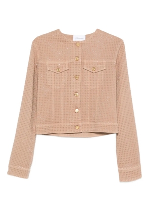 Blumarine rhinestone-embellished jacket - Neutrals