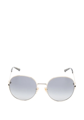 Gucci Eyewear logo-detail round-frame sunglasses - Gold