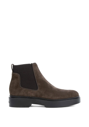 Santoni suede chelsea boots - Brown