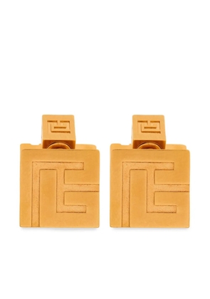 Balmain PB-monogram engraved stud earrings - Gold