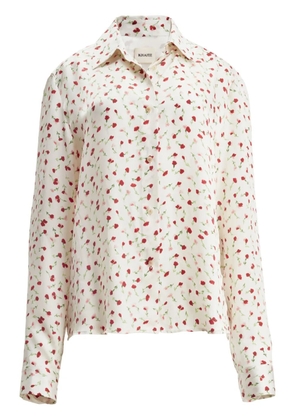 KHAITE Argo rose-print shirt - Neutrals