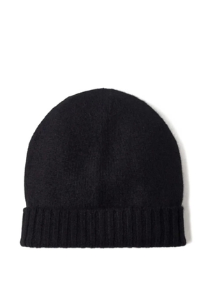 kujten ribbed cashmere beanie hat - Black