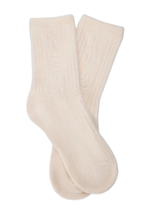 LOEWE x On ribbed logo-detail socks - Neutrals