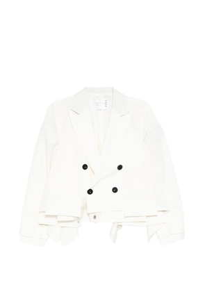 sacai panelled blazer - White