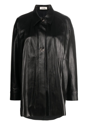 AERON Feather leather shirt - Black