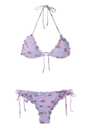Amir Slama printed bikini set - Purple