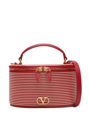 Valentino Garavani striped logo vanity bag - Red