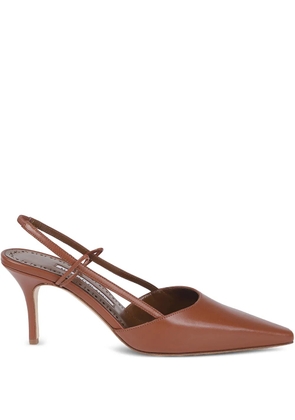 Manolo Blahnik 70mm slingback pointed-toe pumps - Brown