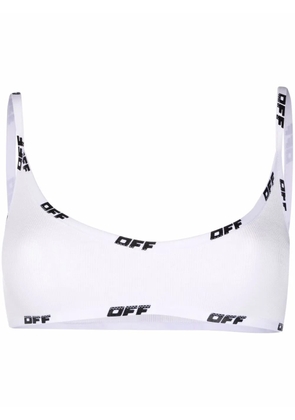 Off-White logo-tape detail bralette
