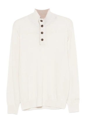 MC2 Saint Barth Dorian buttoned high-neck sweater - Neutrals