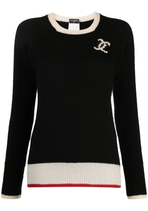 CHANEL Pre-Owned 1996 CC cashmere jumper - Black