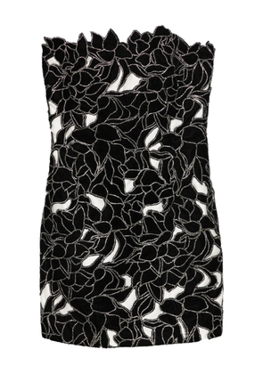 Costarellos floral strapless mini dress - Black