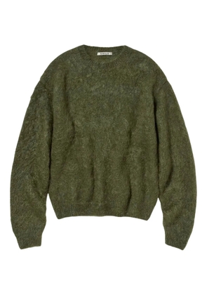 Auralee crew-neck long-sleeve sweater - Green