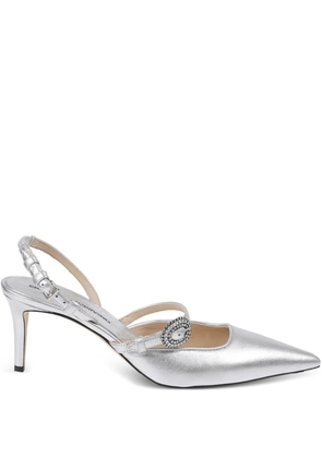Ermanno Scervino buckle slingback pumps - Silver