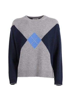 Kangra intarsia diamond crew-neck sweater - Grey