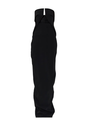 Rick Owens cut-out strapless maxi dress - Black