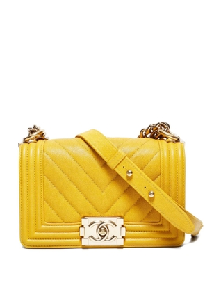 CHANEL Pre-Owned 2019 chevron shoulder bag - Yellow
