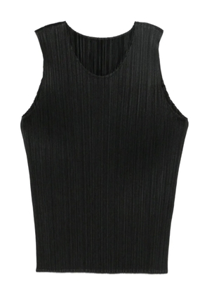 Pleats Please Issey Miyake ribbed top - Black