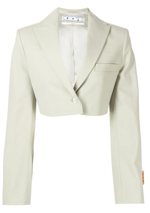 Off-White single-breasted cropped blazer - Neutrals