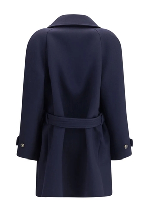 LOEWE button belt double breasted peacoat - Blue