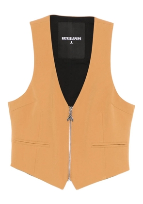 Patrizia Pepe V-neck zip vest - Neutrals