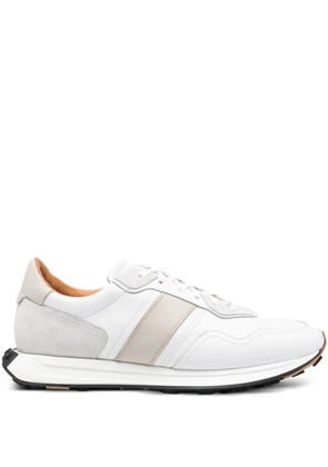 Magnanni stripe lace-up sneakers - White
