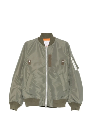 sacai zip bomber jacket - Green