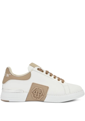 Philipp Plein Phantom Kick$ logo-plaque low-top sneakers - White