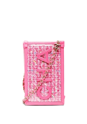CHANEL Pre-Owned 2019 logo chain crossbody bag - Pink