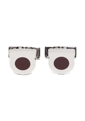 Ferragamo logo cufflinks - Silver