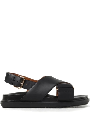 Marni Fussbett crisscross buckled flat sandals - Black