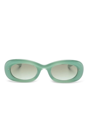 Alexander McQueen Eyewear oval-frame sunglasses - Green