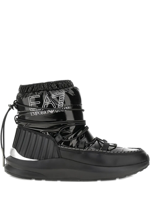 Ea7 Emporio Armani logo lace-up boots - Black