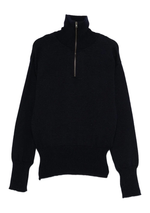 Junya Watanabe MAN zip-neck sweater - Blue