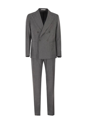 Tagliatore double-breasted pinstripe suit - Grey