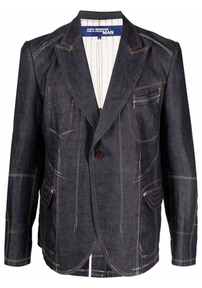 Junya Watanabe MAN contrast-stitched denim jacket - Blue