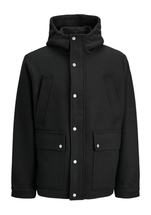r.d.d. by jack jones hooded buttoned jacket - Black