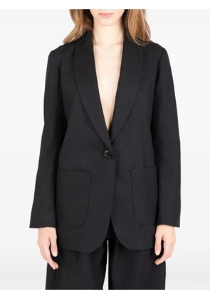 Société Anonyme single-button patch-pocket blazer - Black